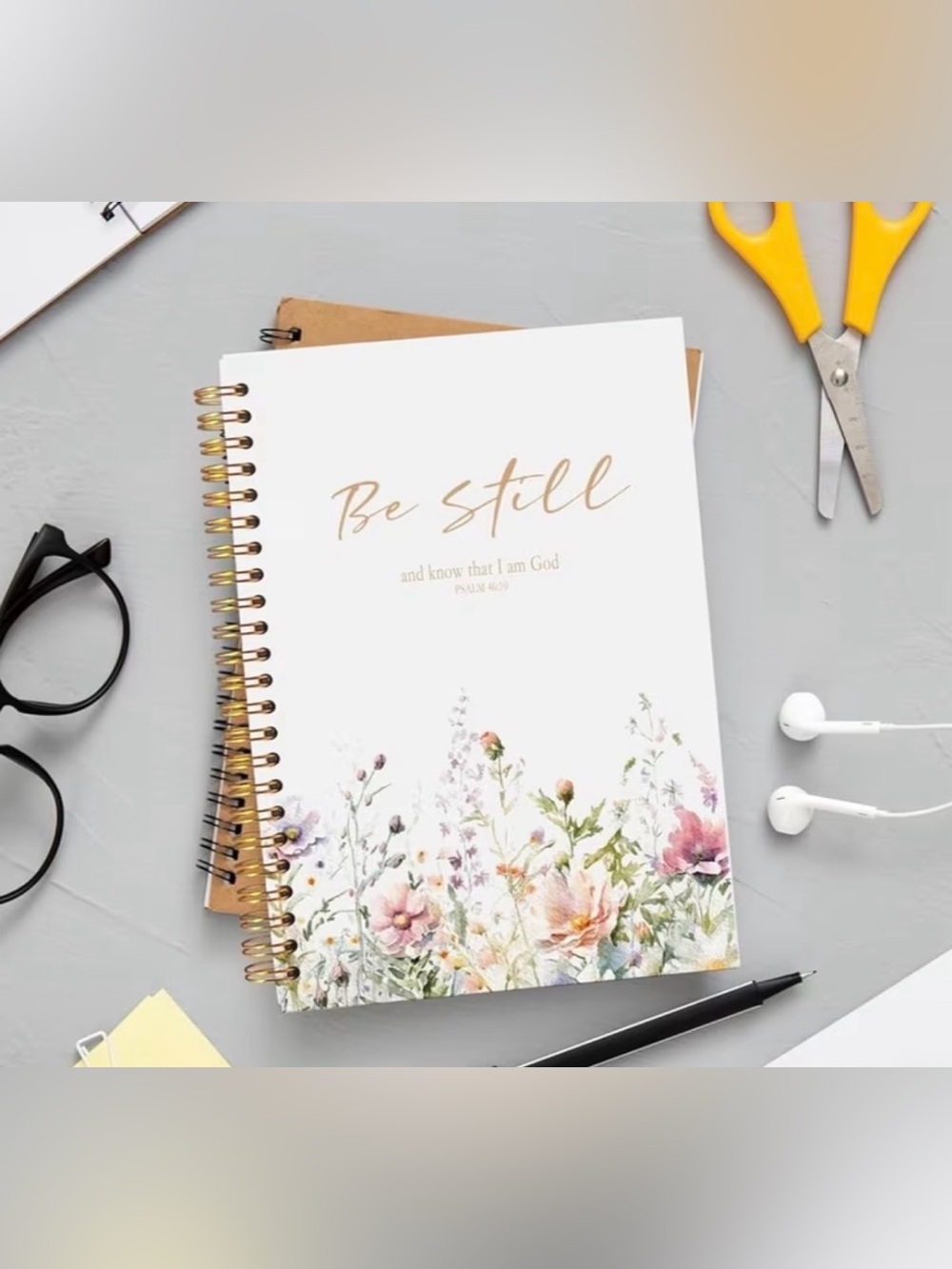 Be Still Floral Spiral Journal - Picture 2 of 7